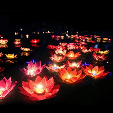 floating lotus lanterns